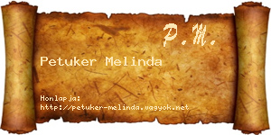 Petuker Melinda névjegykártya